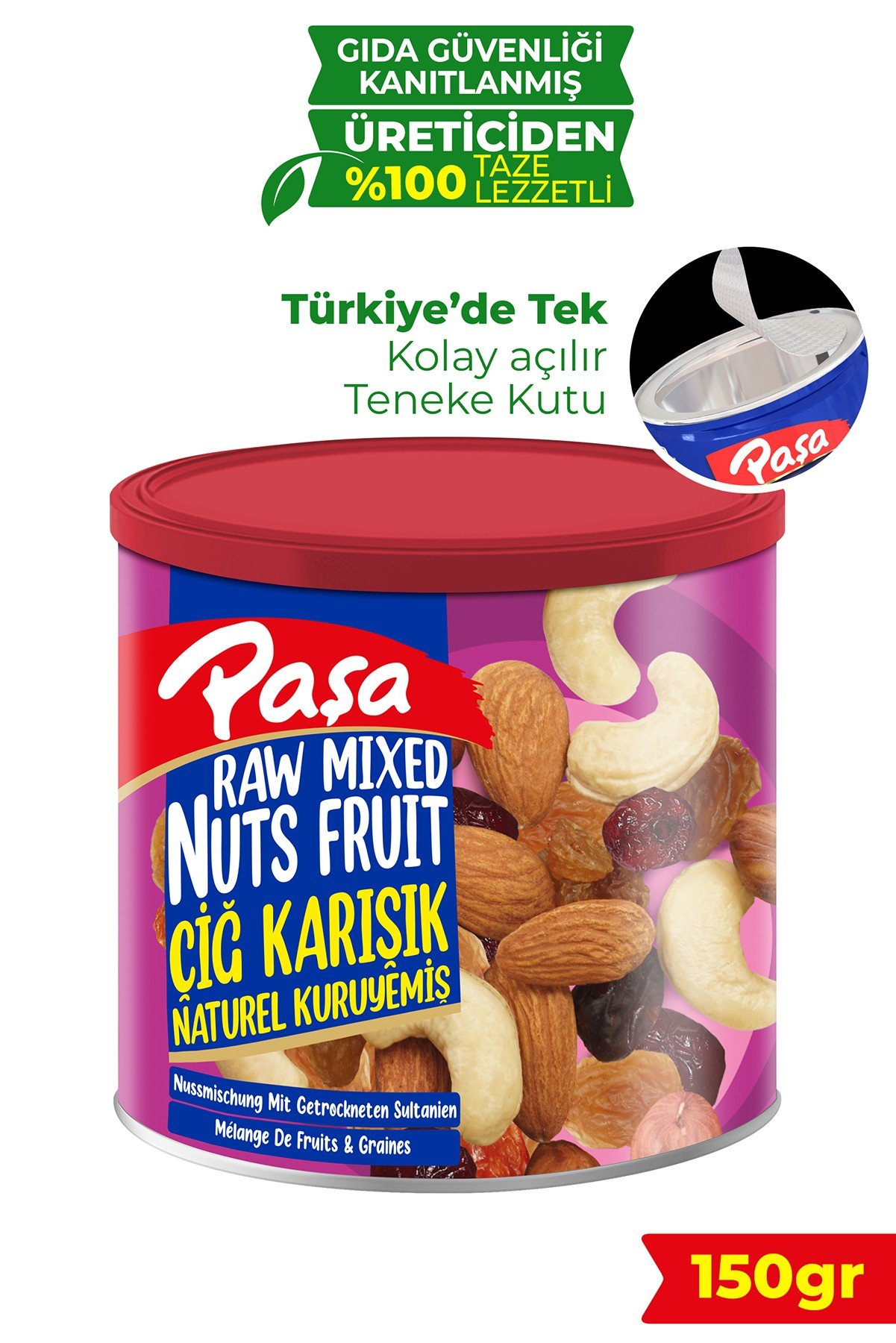 Raw Mixed Nuts Tin (150g)