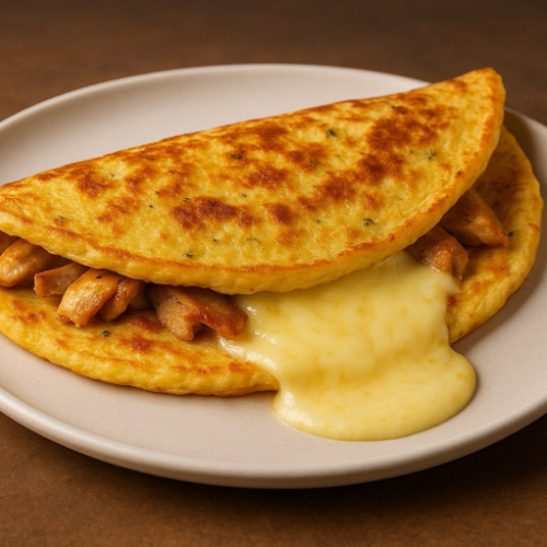 Cheese With Chicken Omelette