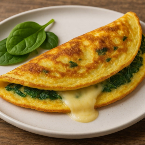 Spinach Omelette with Cheese