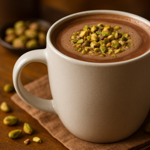 Hot Chocolate With Pistachio Vegan