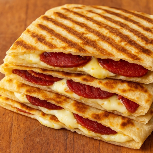Cheese With Turkish Spicy Sausage Pancake