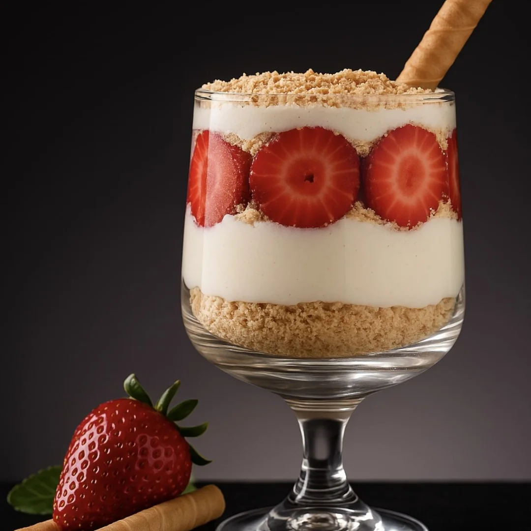 Strawberry cheesecake dessert at King's Coffee
